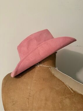 Pink Women's Wide Brim Fedora Hat